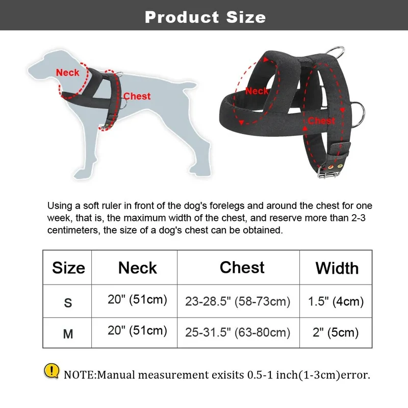 Harnais Y Molletonné Cuir Noir Gros Chien