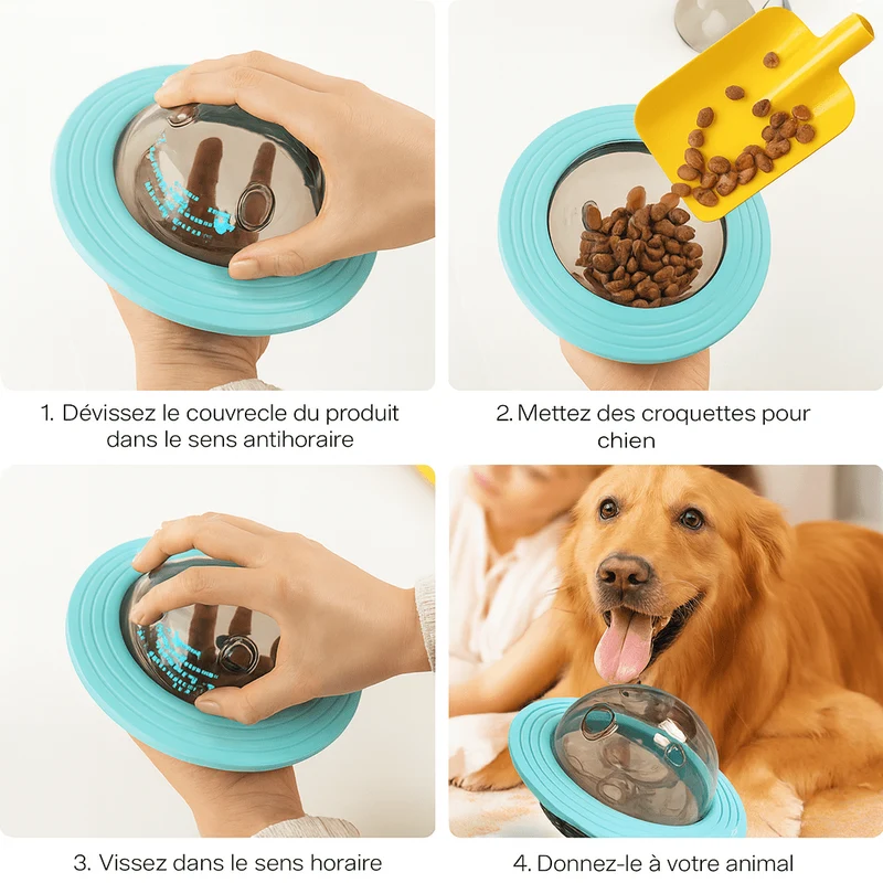 Jouet Interactif Distributeur Croquettes Gros Chien