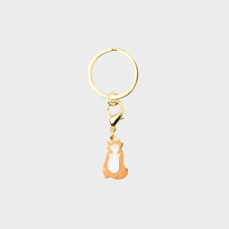 PORTE-CLÉ MÉDAILLE - CHAT ROUX