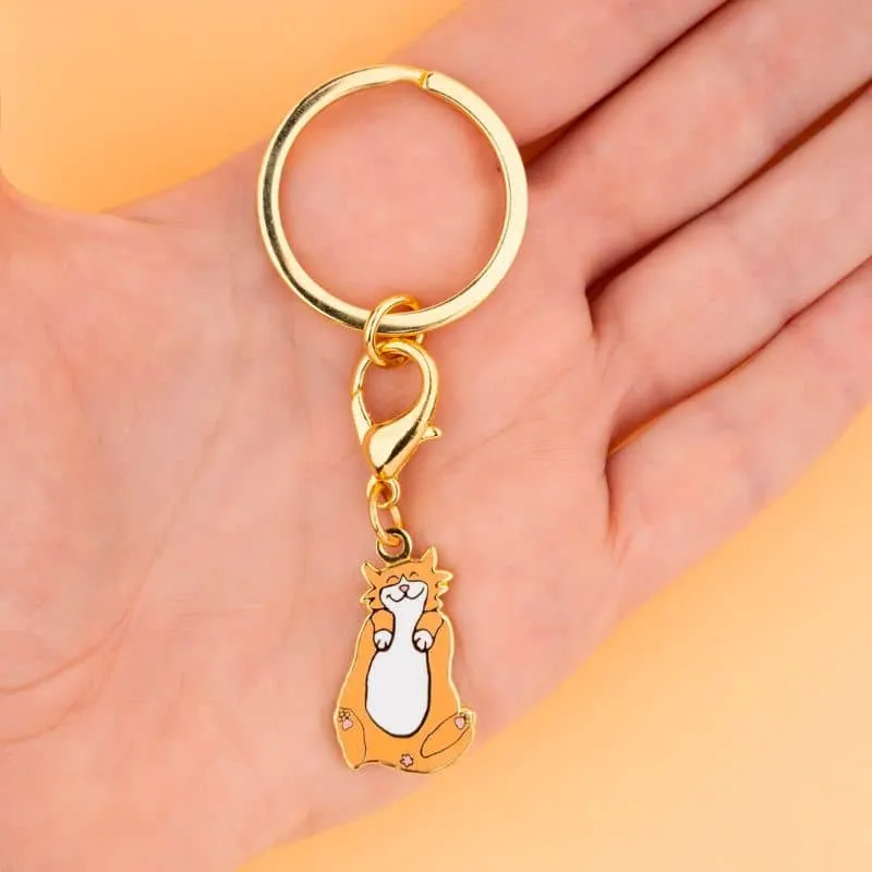 PORTE-CLÉ MÉDAILLE - CHAT ROUX