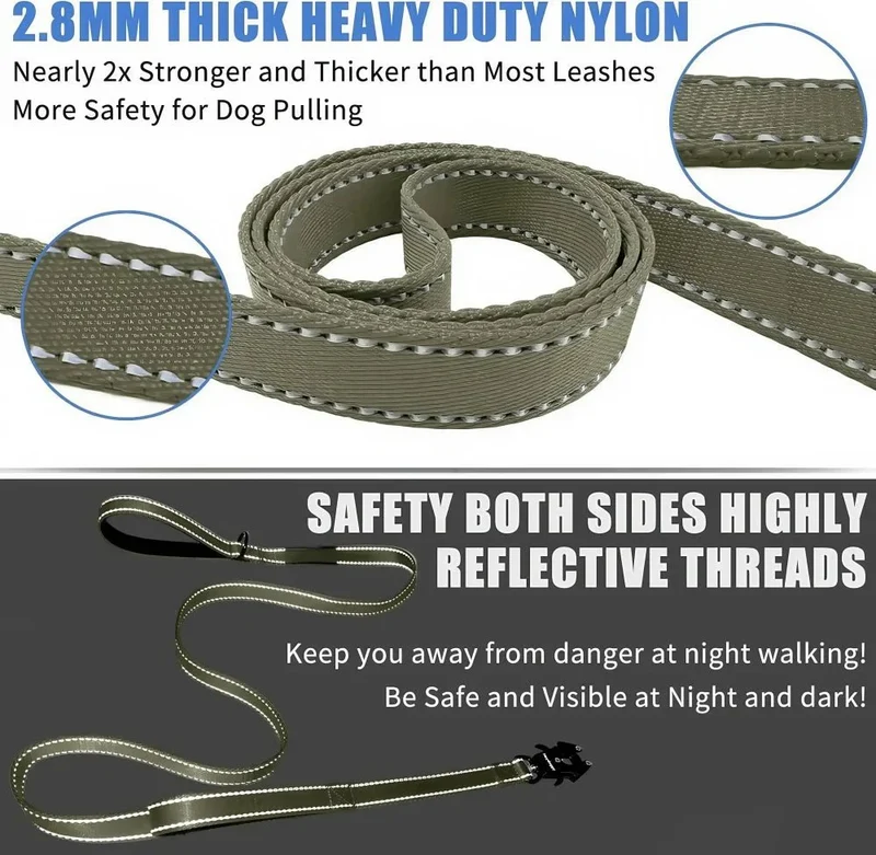 Laisse Nylon 150cm Robuste Gros Chien