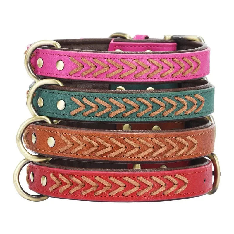 Collier Cuir Tressé Réglable Molosse