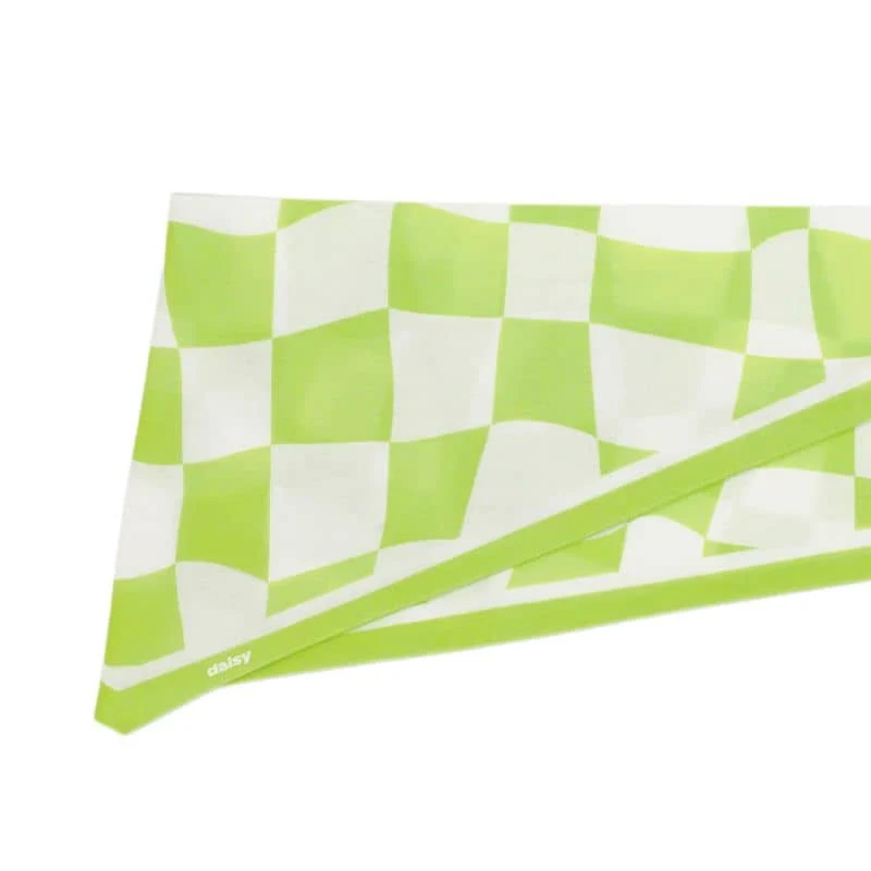 BANDANA POUR CHIEN - CHECKMATE VERT CITRON "OAKLEY"