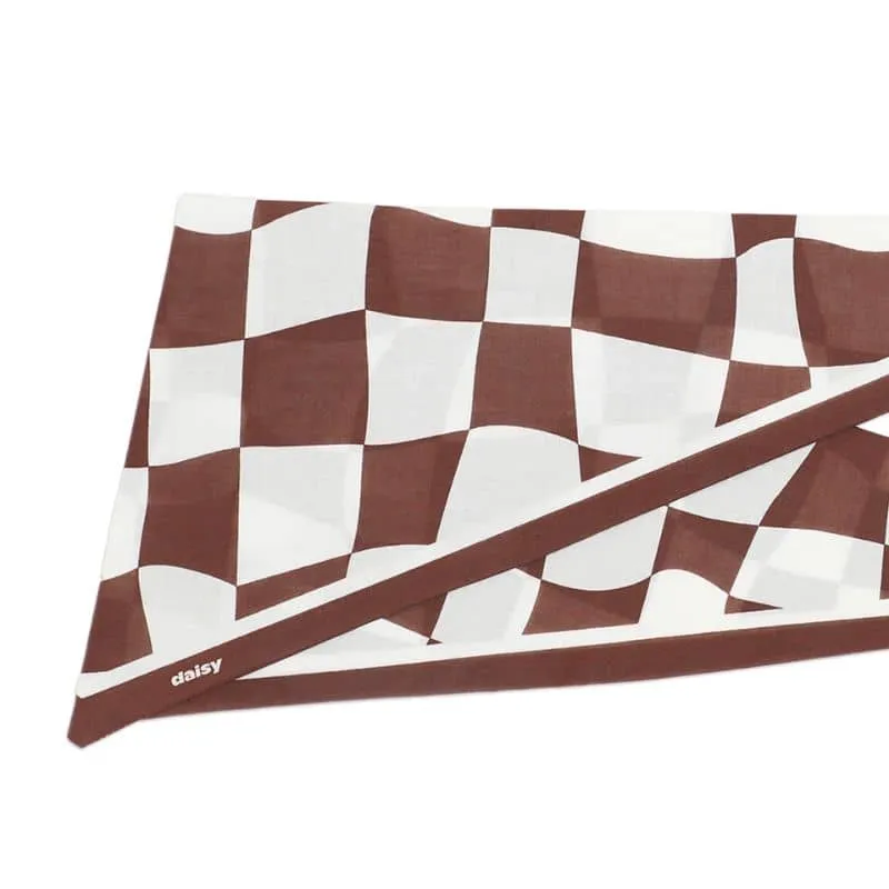 BANDANA POUR CHIEN - CHECKMATE MARRON "HERSHEY"
