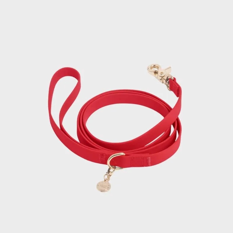 LAISSE POUR CHIEN WATERPROOF - ROUGE CERISE