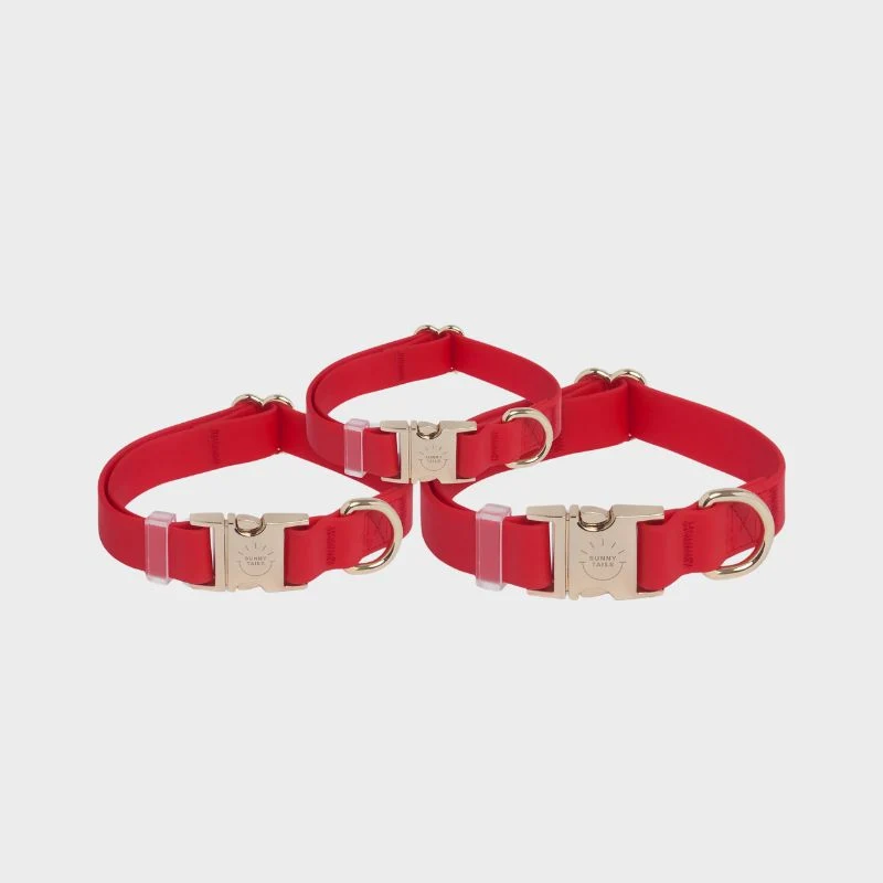 COLLIER POUR CHIEN WATERPROOF - ROUGE CERISE
