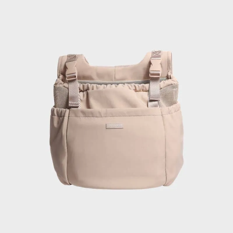 SAC DE TRANSPORT POUR CHIEN POUVANT ÊTRE PORTÉ À L’AVANT OU AU DOS - BEIGE SABLE