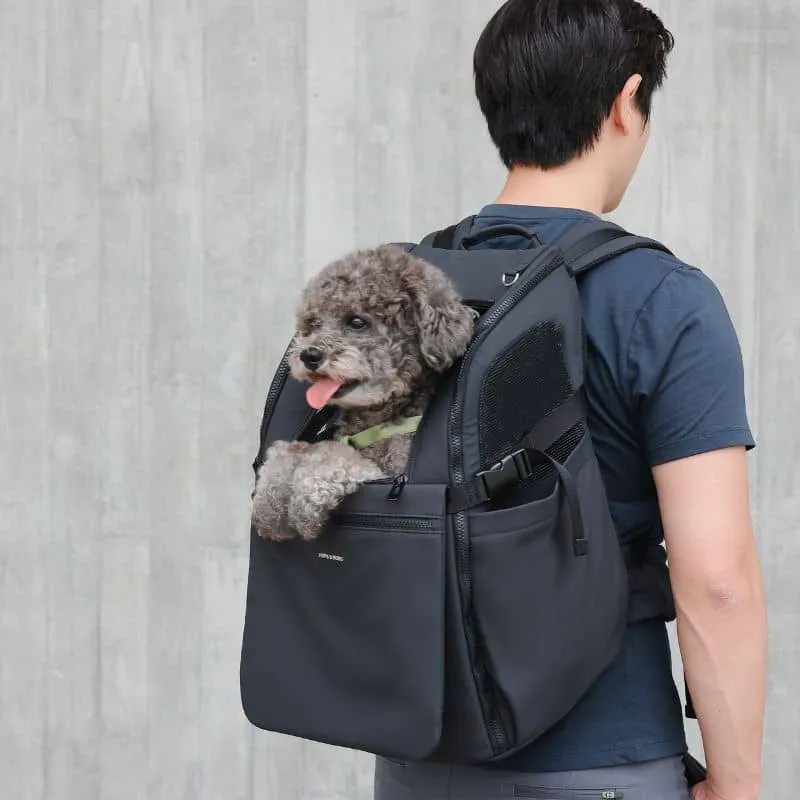 SAC À DOS DE TRANSPORT POUR CHIEN OU CHAT < 10 kg - NOIR