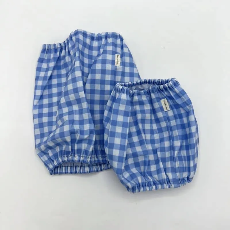 SNOOD POUR CHIEN EN COTON - CARREAUX VICHY BLEU