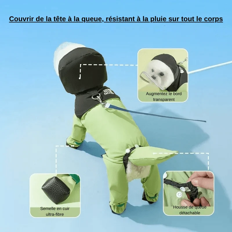 Imperméable Intégral Petit Gros Chien Combinaison