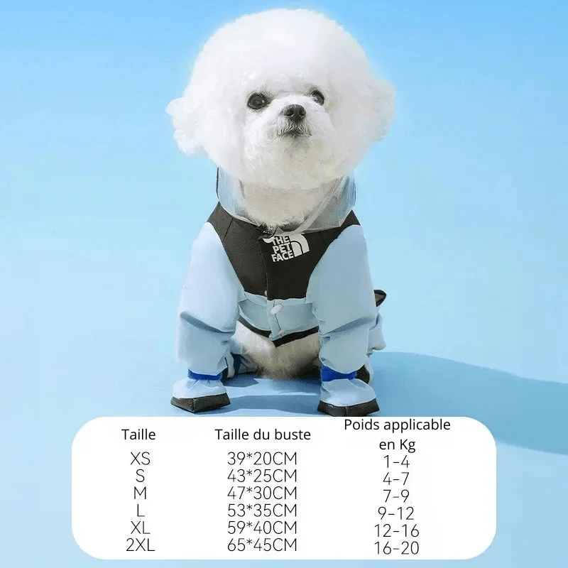Imperméable Intégral Petit Gros Chien Combinaison