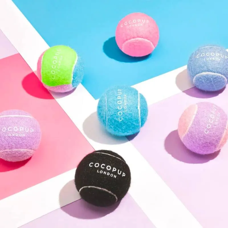 BALLE DE TENNIS POUR CHIEN - 3 COULEURS DISPO