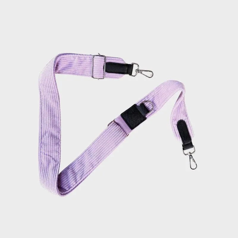 ANSE POUR SACOCHE - VELOURS CÔTELÉ LILAS
