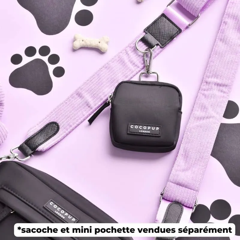 ANSE POUR SACOCHE - VELOURS CÔTELÉ LILAS