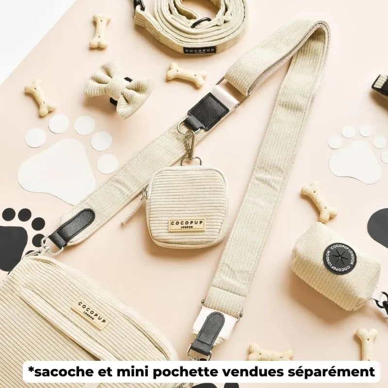 ANSE POUR SACOCHE - VELOURS CÔTELÉ BEIGE