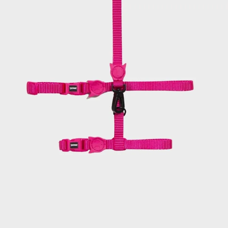 HARNAIS + LAISSE POUR CHAT - PINK LED