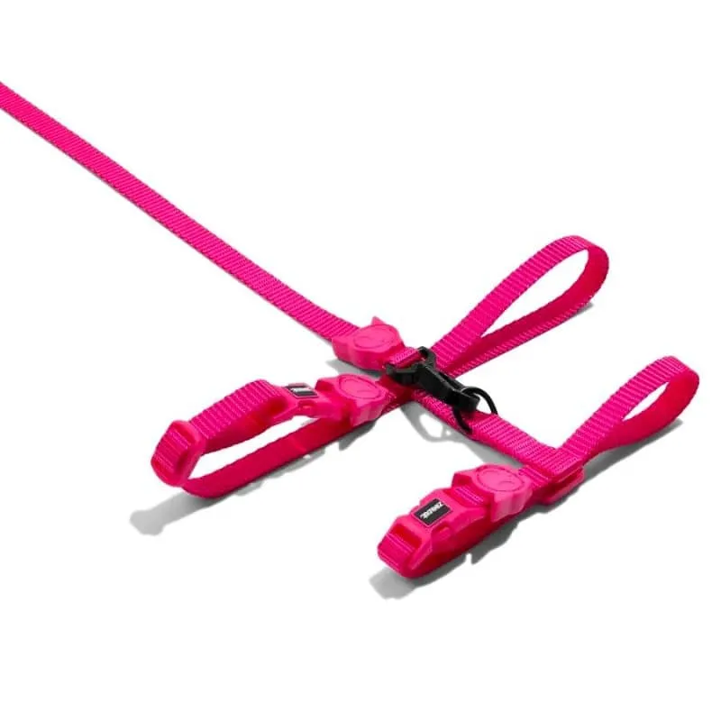 HARNAIS + LAISSE POUR CHAT - PINK LED