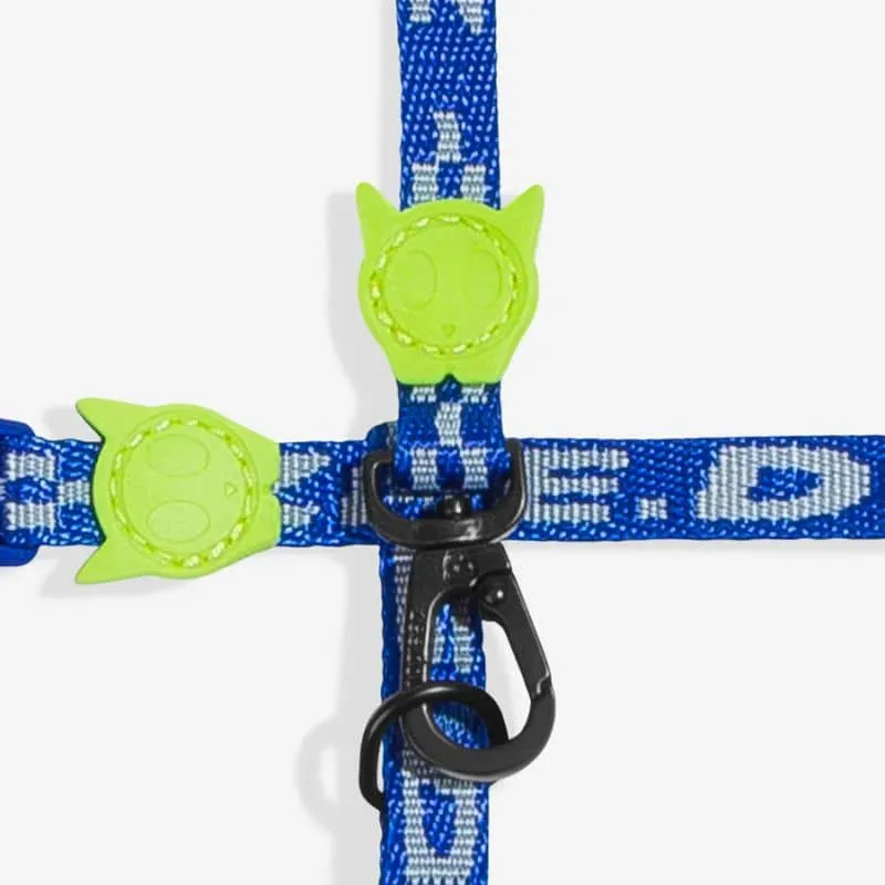 HARNAIS + LAISSE POUR CHAT - ASTRO * BLEU