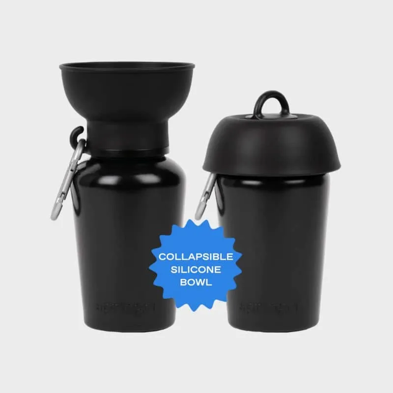 GOURDE PORTABLE POUR CHIEN AVEC DISTRIBUTEUR D'EAU RÉTRACTABLE - 590ML (4 COULEURS DISPO)