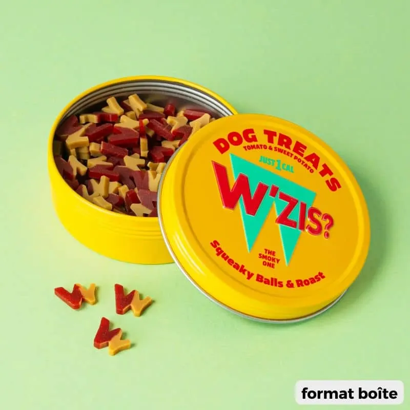 FRIANDISES VEGAN POUR CHIEN SQUEAKY BALLS & ROAST * VG BACON (3 FORMATS DISPO)