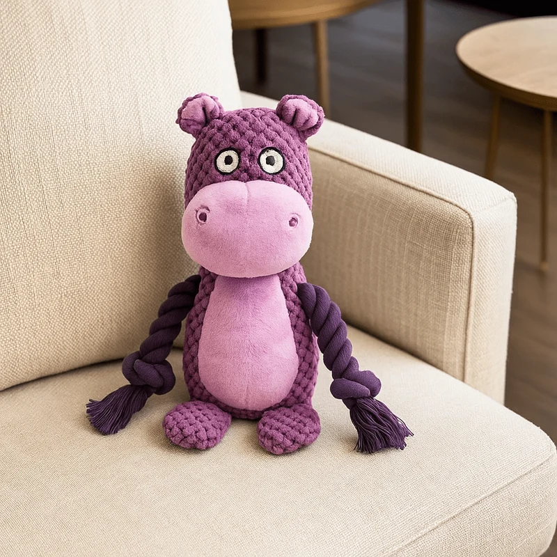 Peluche Hippopotame Sonore Gros Chien