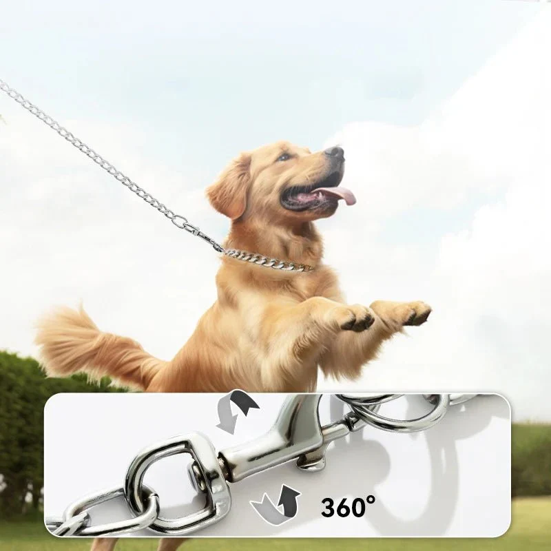 Laisse Acier Gainé 120cm Gros Chien Pro