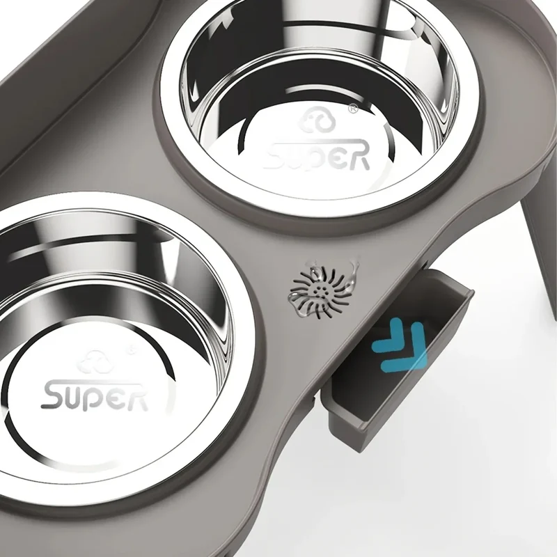 Gamelle Surélevée Ergonomique Inox Gros Chien