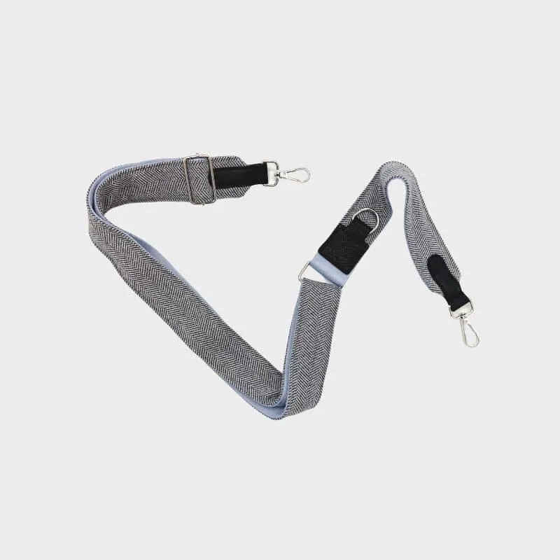 ANSE POUR SACOCHE - TWEED BLEU MARINE