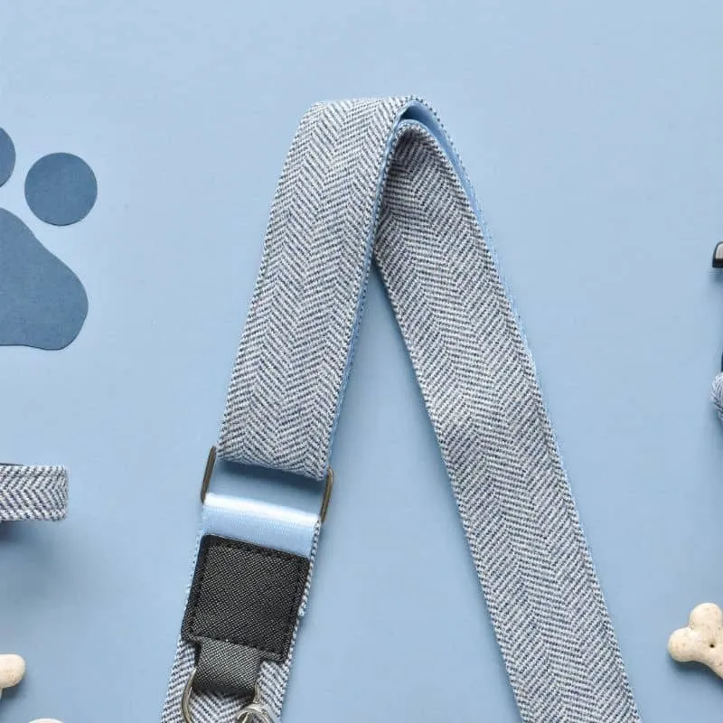ANSE POUR SACOCHE - TWEED BLEU MARINE