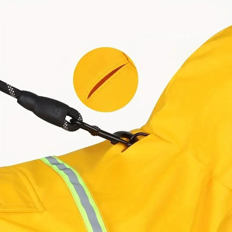 Imperméable Jaune Réfléchissant Gros Chien