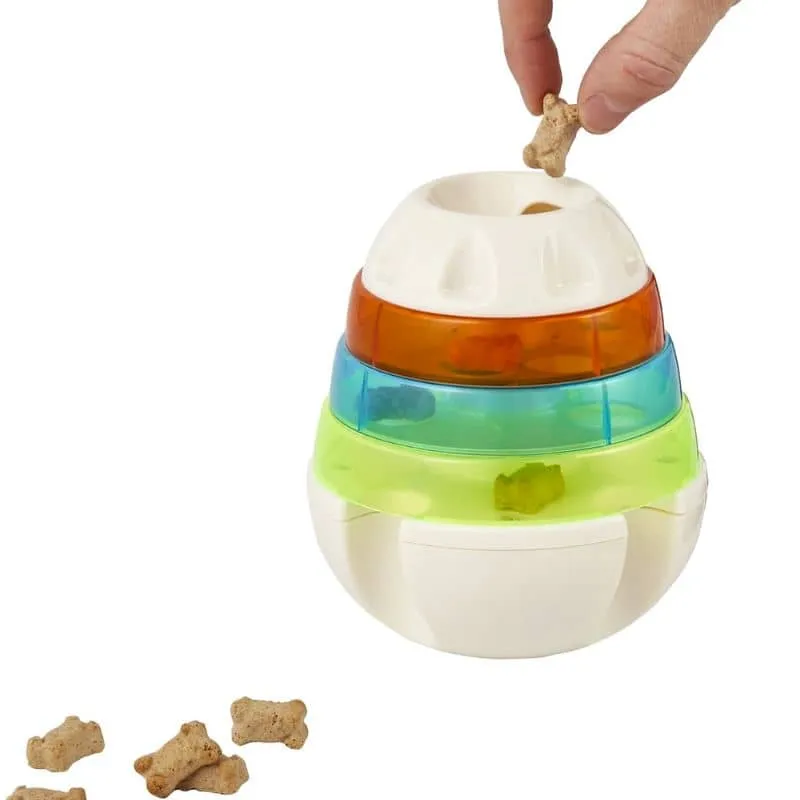 JOUET D’OCCUPATION DISTRIBUTEUR DE FRIANDISES OU DE CROQUETTES POUR CHIEN - JW TREAT TOWER (2 TAILLES DISPO)