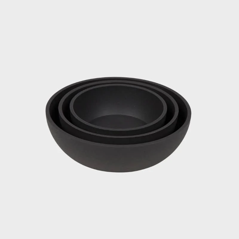 GAMELLE POUR CHIEN EN BAMBOU - NOIR (3 TAILLES DISPO)