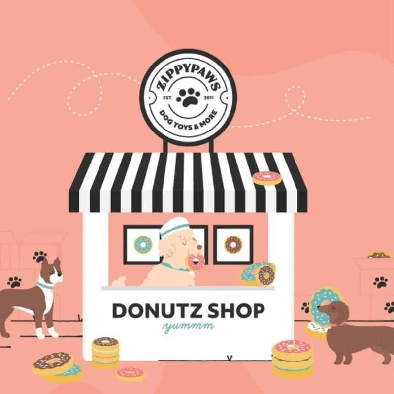 JOUET RÉSISTANT POUR CHIEN - DONUT CHOCOLAT 🍩