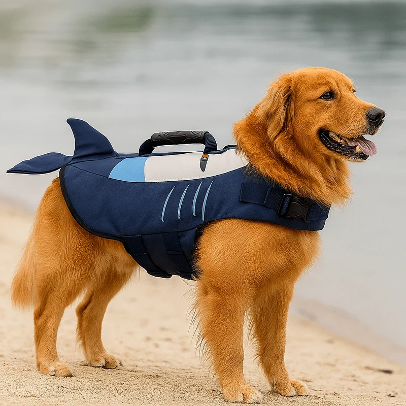 Gilet Sauvetage Imprimé Animaux Flottant Chien