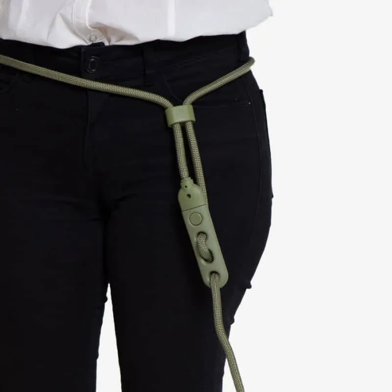 LAISSE MAINS-LIBRES POUR CHIEN - VERT KAKI