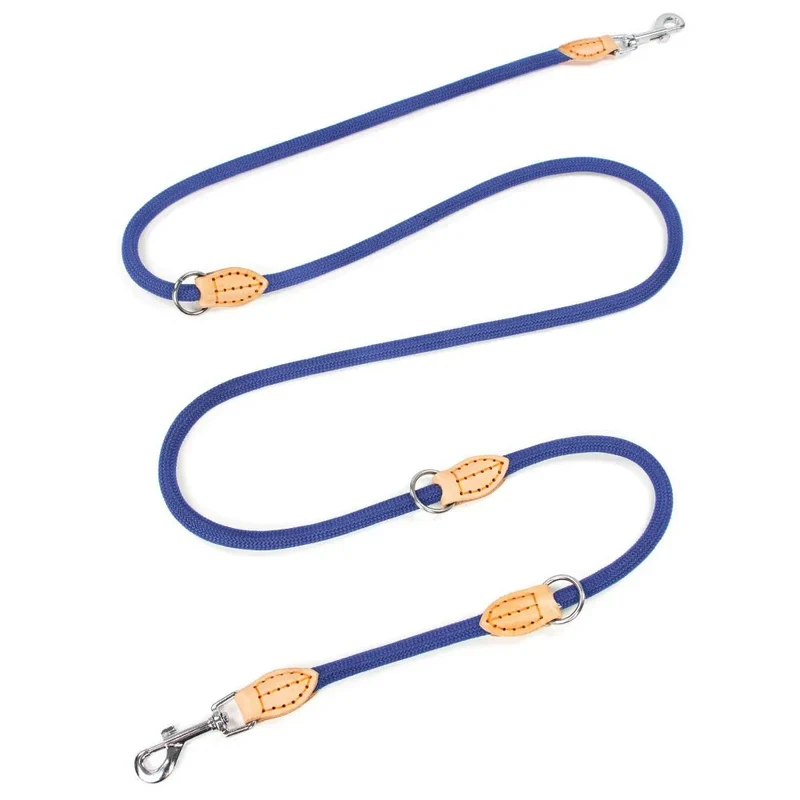 Laisse Double Attache Cuir Gros Chien