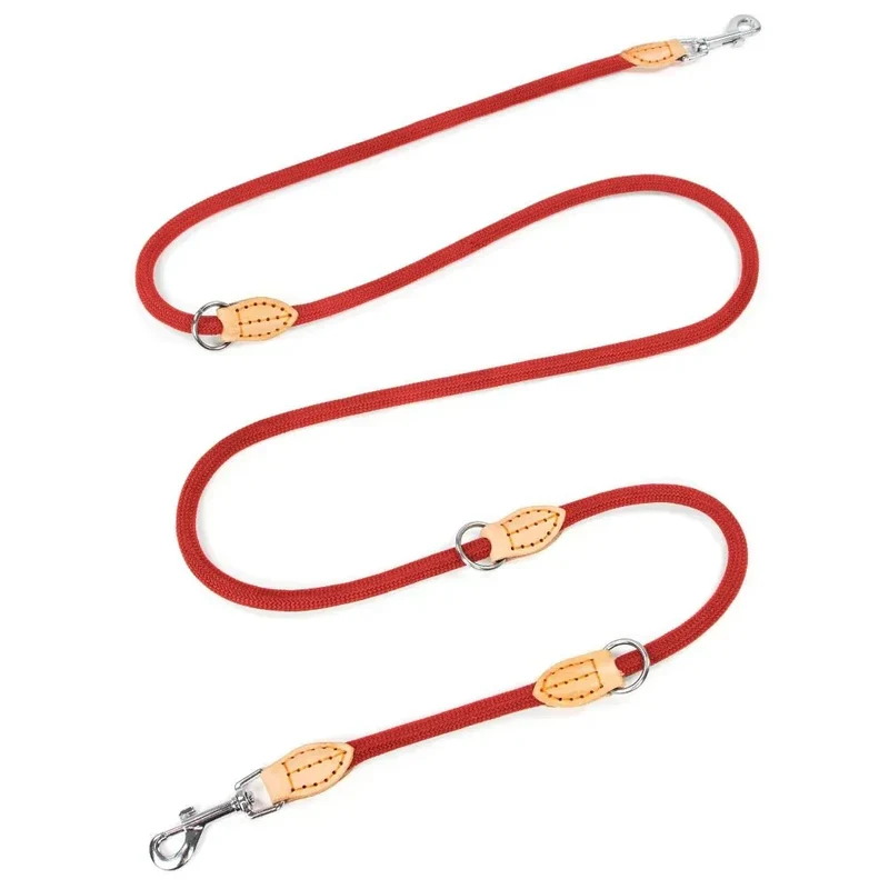 Laisse Double Attache Cuir Gros Chien