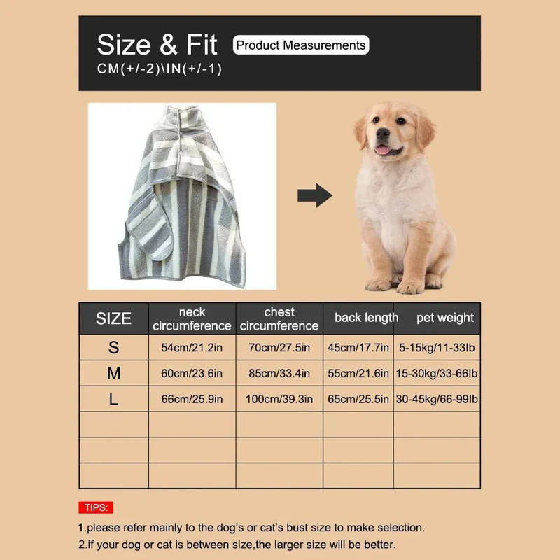 Peignoir Bain Absorbant Gros Chien