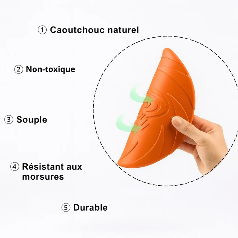 Frisbee Ultra-Résistant Mordant Gros Chien