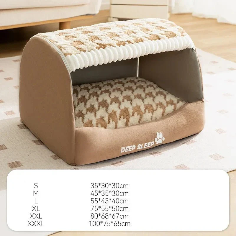 Panier Chien Avec Toit Cabane Cocon