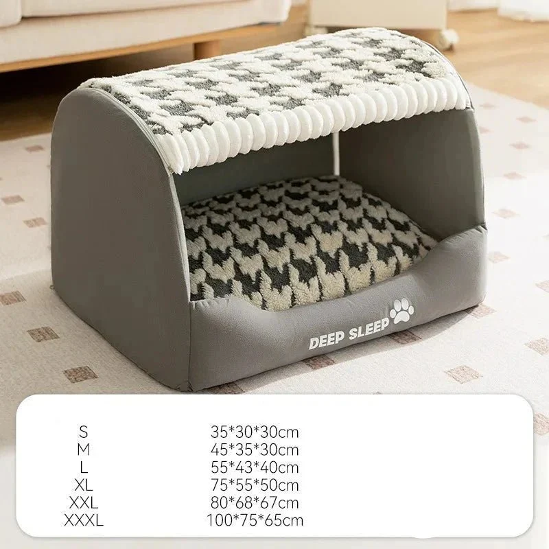 Panier Chien Avec Toit Cabane Cocon