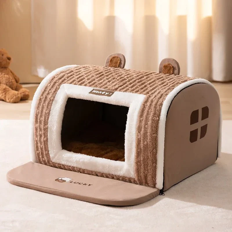 Panier Chien Avec Toit Cabane Cocon