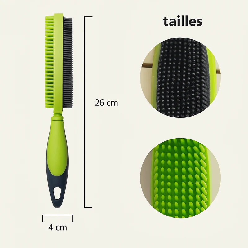 Brosse Caoutchouc Anti-Poils Toilettage Gros Chien