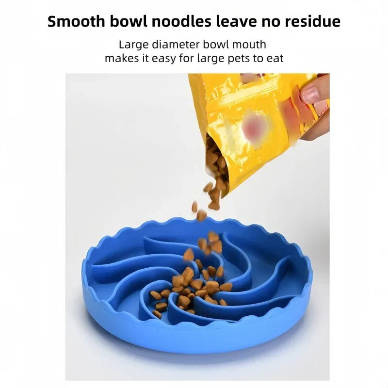 Gamelle Anti-Glouton Silicone Chien Nez Plat