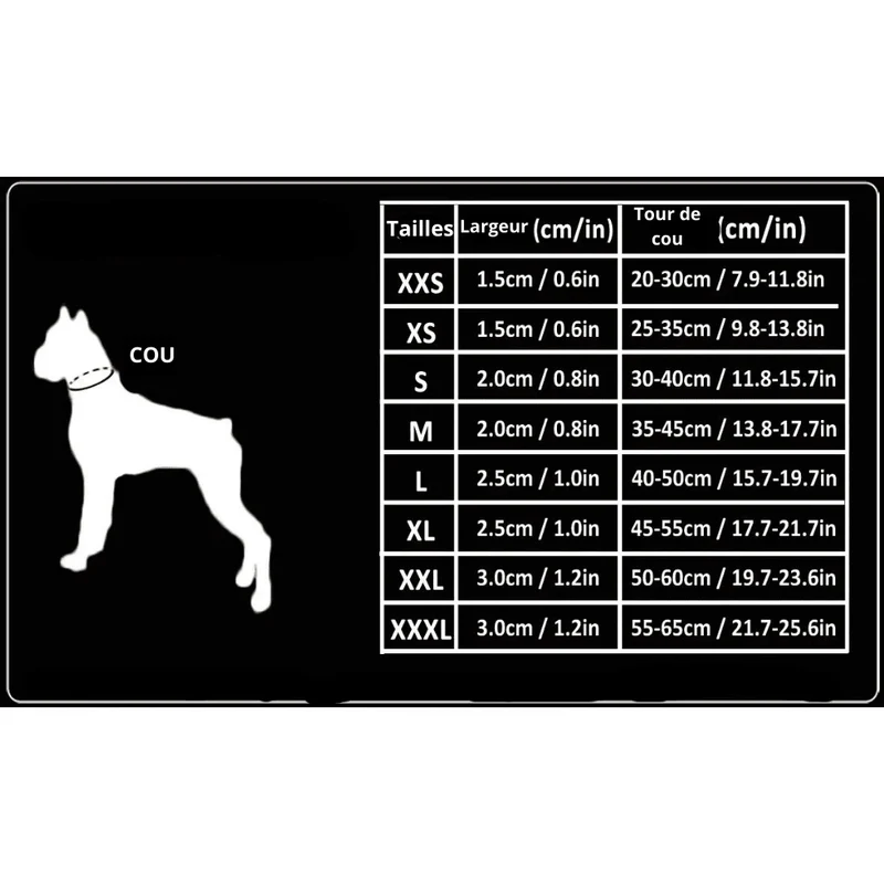 Collier Martingale Corde Rouge Gros Chien
