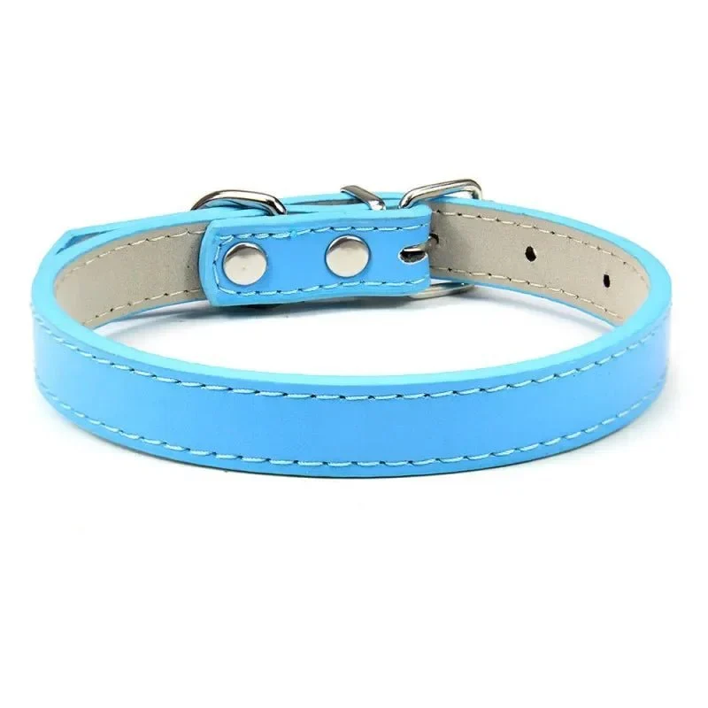 Collier Cuir PU Ajustable Petit Gros Chien