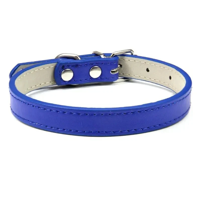 Collier Cuir PU Ajustable Petit Gros Chien
