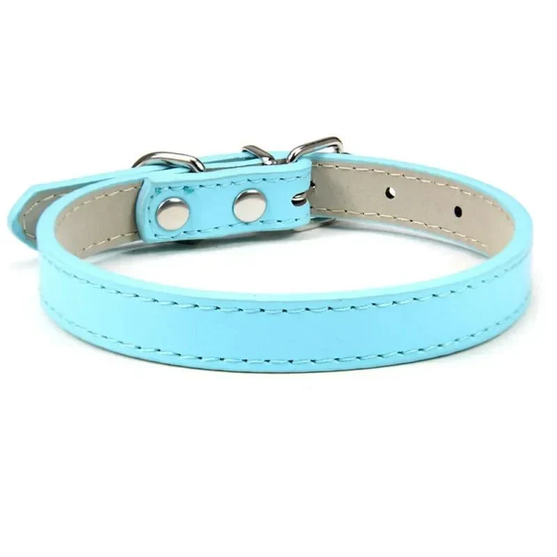 Collier Cuir PU Ajustable Petit Gros Chien