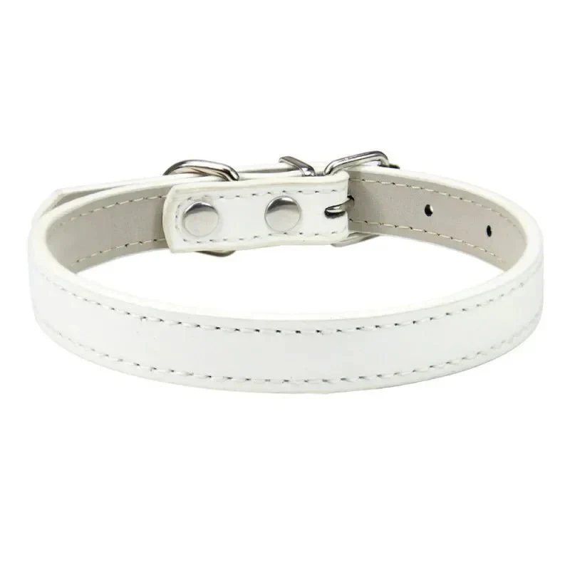 Collier Cuir PU Ajustable Petit Gros Chien