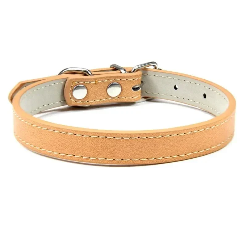 Collier Cuir PU Ajustable Petit Gros Chien